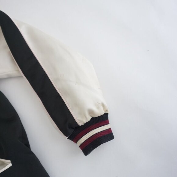 Coach New York Black Pink Floral Reversible Button Up Varsity Bomber Jacket M - Picture 5 of 15